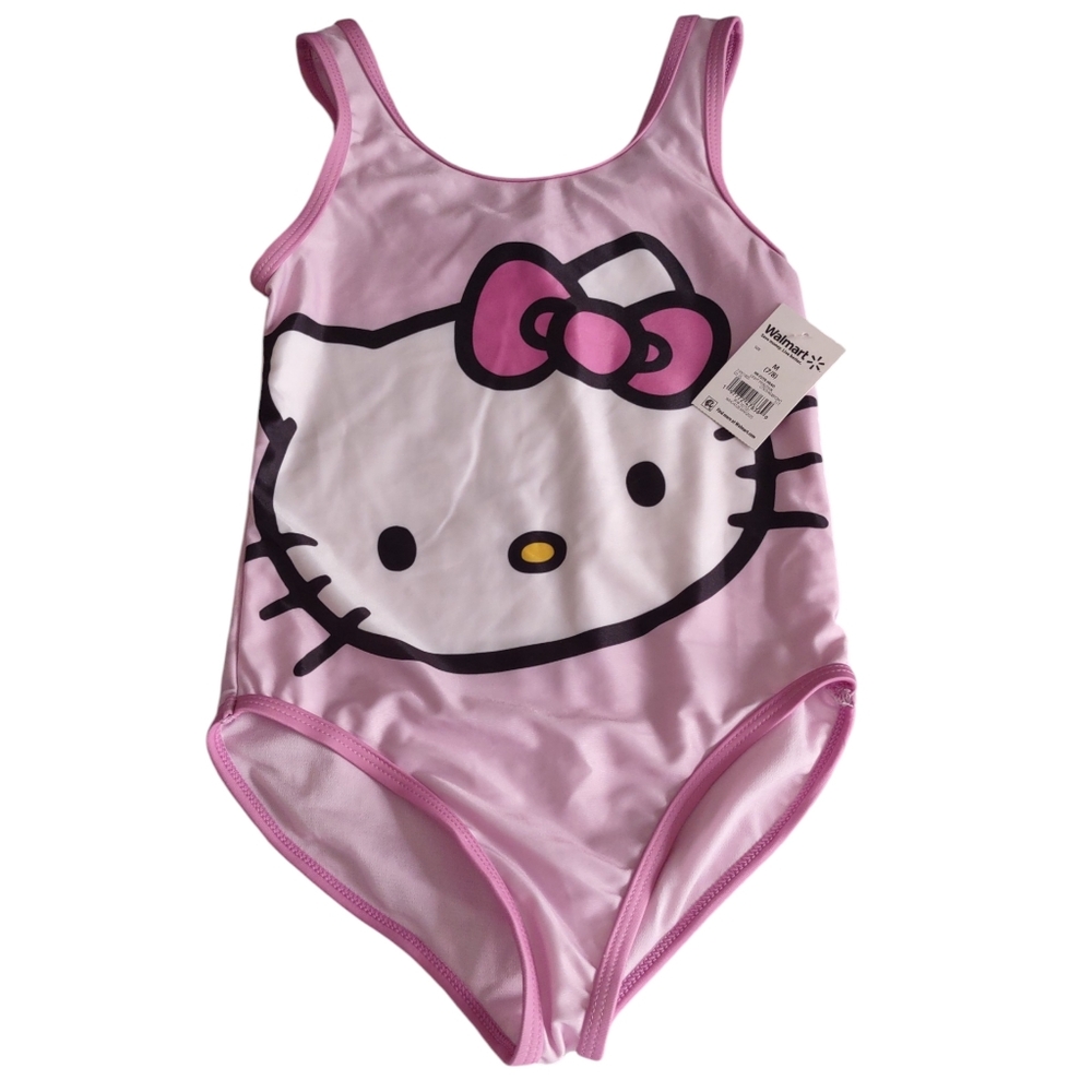 Hello Kitty Swimsuit Youth Medium 7/8 Pink Sanrio